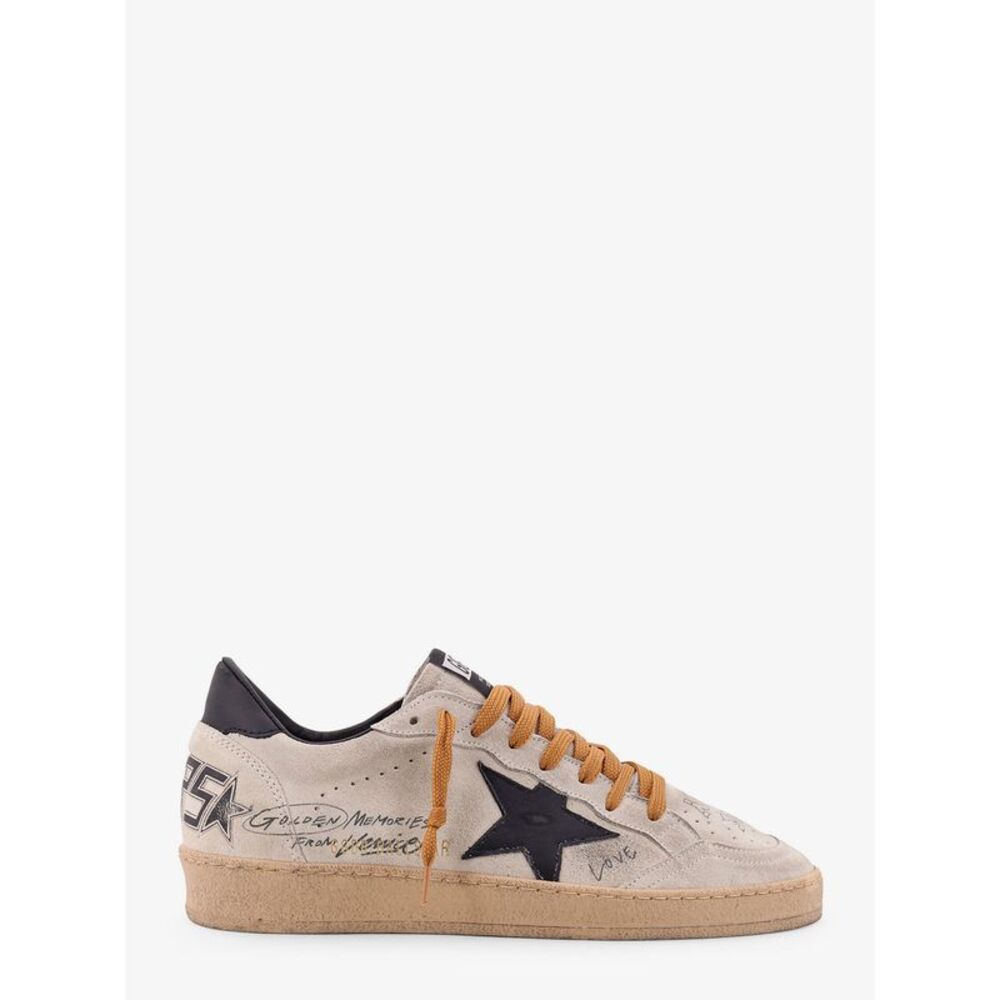 Golden Goose Deluxe Brand Men Ball Star Low-Top Suede Sneakers With Used Effect